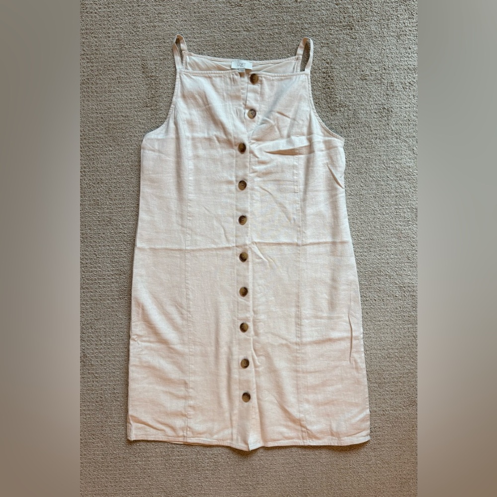 Loft Beige Linen Dress Size 4